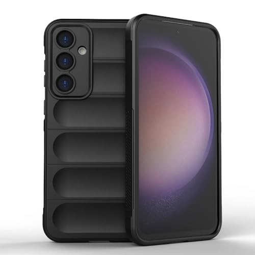 Image of amazon basics Mobile Cover for Samsung Galaxy S23 FE 5G | Full Camera Protection | Liquid Silicon Case | Flexible Bumper Case for Samsung Galaxy S23 FE 5G (Black)