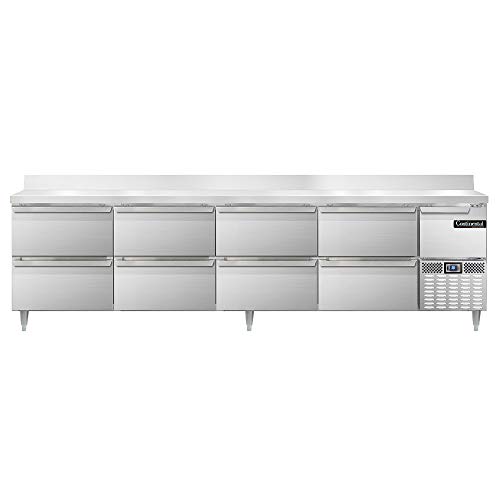 Continental Refrigerator DLRA118-SS-BS-D Designer Line Refrigerated Base Worktop Unit, 118