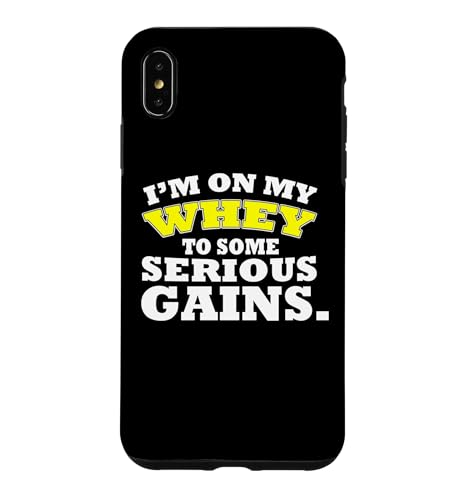 I'm on my whey to some serious gains Funny Gym Pun �X�}�z�P�[�X iPhone XS Max �p