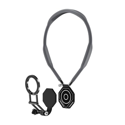Support de cou magnétique pliable en aluminium à libération rapide pour téléphone