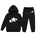 Girls Boys Stars Print Long Sleeve Pullover Sweatshirt with Sweatpants Kids 2 Piece Outfits with Pockets for 2-13 Years
