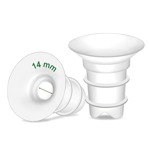 14mm Maymom Flange Inserts (Long Plus) Compatible with Freemie 25mm Flanges; Compatible with 24mm Medela PersonalFit Flange, Spectra 24mm Flange, Momcozy S9 Pro/S12 Pro, 2pc/pk