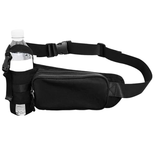 Riñonera deportiva impermeable y ajustable con compartimento para bidón de agua