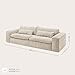 Big Sofa 300 cm breit, Modell Vince, Tiefe Sitzfläche, pflegeleichter Stoffbezug, Nosagfederung, Rücken echt bezogen, mittlere Sitzhärte, inkl. 2 Rückenkissen, 2 Nierenkissen, Beige
