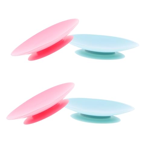 TIDTALEO Anti-fall Suction Cups for Boys and Girls Bowl 4pcs Silicone Sucker Pads Soft Nonslip Easy Maintenance
