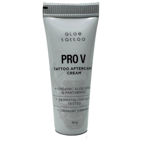 Crema Afercare de Aloe Tattoo Pro-V, 10 g, INKgrafiX Alemania, estudio profesional, vegano, cuidado del tatuaje