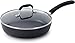 Price comparison product image Aufo Tefal Hard Anodized Aluminium 12/30cm Deep Saute Pan/Skillet 4.73L/5Qt, Silver, Bluetooth 5