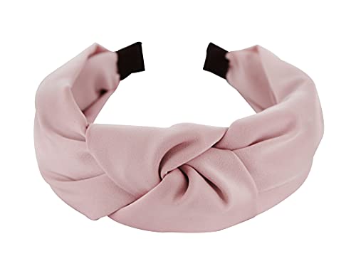 axy Haarreif mit Knoten und Satin bezogen-Vintage-Wunderschön Stirnband Haarschmuck Damen Haarreifen HR35A (Altrosa)