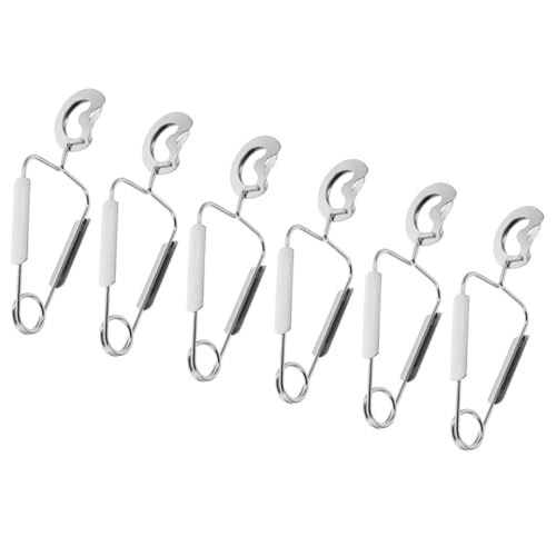 Abaodam Pinzas de Acero Inoxidable para Mariscos Resorte, Juego de 6 Unidades, Pinzas para Caracoles y Ensaladas, Utensilios de Cocina Profesionales para Barbacoa y Servir