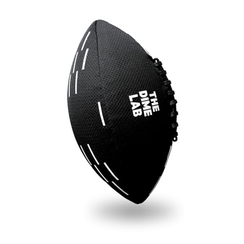 The Dime Lab Water Football - Waterproof Football for Pools Beaches & Lakes - Strong Grip Training Outdoor All-Weather Water Toys for All Ages - Black
