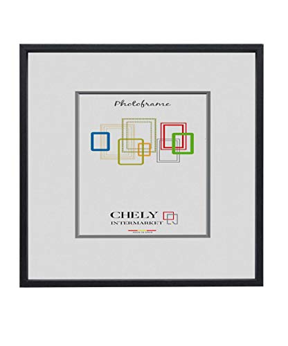CHELY INTERMARKET | 5A2C | marco de fotos 20x20cm MOD-3507 (Negro) Estilo galería | Marco de madera para decoración de casa | Fotografías de boda | Listado de precios.(3507-20x20-0,35)