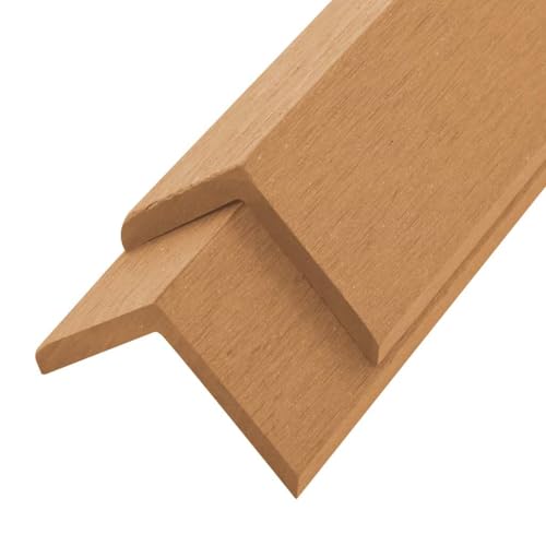 vidaXL 5x Cornière Terrasse WPC Couleur Teck Bordure Plancher Baguette d'Angle