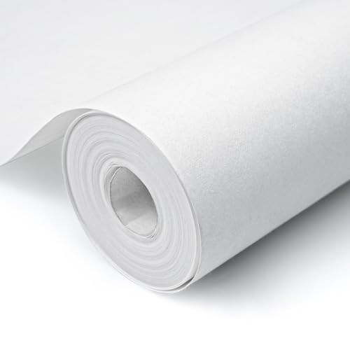 Besto Lining Paper for Walls Paintable Lining Paper 10mx53cm Thick Backing Paper Wallpaper Plain White Suitable for Covering Small Cracks and Imperfections 800 Grade