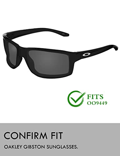 Image of Raydi Polycarbonate Replacement Lenses for Oakley Gibston OO9449 Square Sunglasses - Silver Titanium Mirror - Polarized