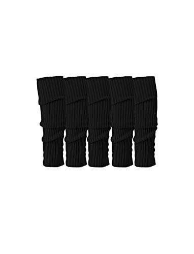 v28 Colorful 5 Pairs of Leg Warmers, Women Juniors Neon Knit for 80s 90s Costume Party Yoga Sports (One Size, Pack C)