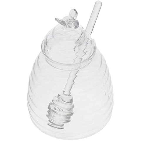 Benytro Honey Jar with Dipper and Lid Cover