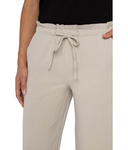 Liverpool Women's Mid-Rise Pull-on Tie Waist Wide Leg Ankle Pant 26"3