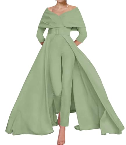 HQnyimi Elegant Two Piece Jumpsuit Mother of The Bride Dress