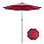 9 Ft Patio Umbrella with Push Button Tilt and Crank System - UV Resistant Polyester Fabric, Outdoor Table Umbrella, Yard Umbrella, Market Umbrella with 8 Sturdy Ribs - Red