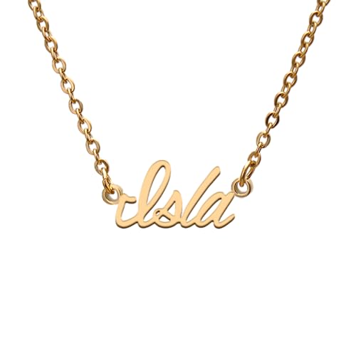 Isla Name Tag Necklaces for Her His Friends Familys Relationship Memory Jewelry Gift