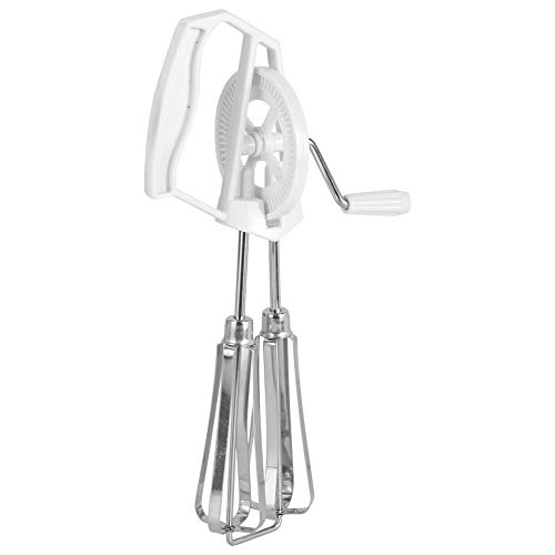 QANYEGN Handheld Egg Blender Mixer Beater, Stainless Steel Manual Mixer, Rotary Cooking Mixer for Home, Kitchen Use