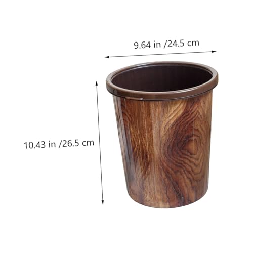 Caneca de basura de plástico marrón con diseño de presión miniatura 2
