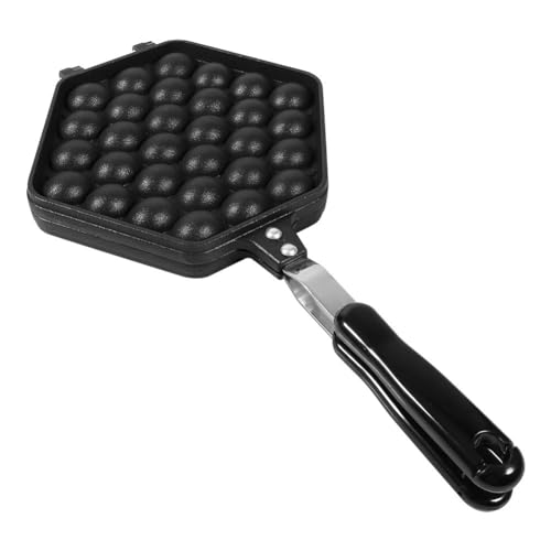XHTLLO Bubble Waffle Maker, Padella Antiaderente Per Uova in Lega di Alluminio, Stampo Per Torta a Bolle di Uova Fai da Te, Piastra da Forno con Manici Antiscottatura Per Uso Domestico