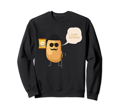 Linda camiseta de papas fritas camiseta I Love Potato T-shirt Sudadera