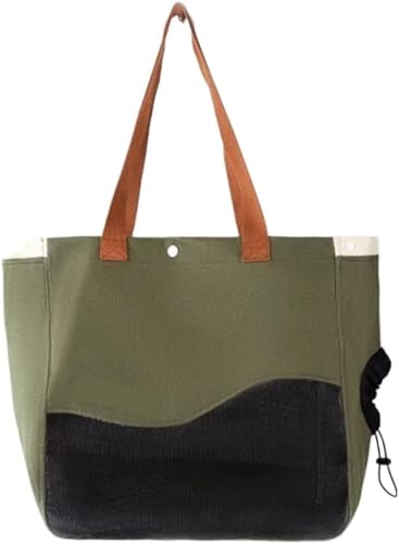 Dlwk ペットキャリーバッグ ペットバッグ アウト ポータブル キャットバッグ ワンショルダー 通気性 キャンバスバッグ ポータブル ドッグバッグ 小型犬用 露出型 キャットバッグ ドッグキャリア