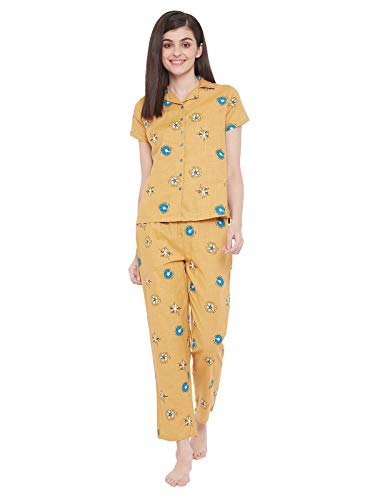 89% OFF on Clovia Women's Cotton Quirky Print Button Down Shirt & Pyjama Set 89% OFF on Clovia Women's Cotton Quirky Print Button Down Shirt & Pyjama Set