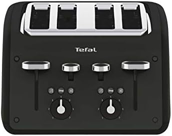 Tefal TF700N40 Toaster, Retra, 4 Slice, 1700 W, Black