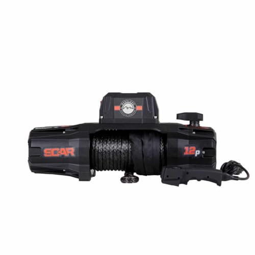 Winch eléctrico 12V 12,000 lb con cuerda sintética y mando inalámbrico miniatura 1
