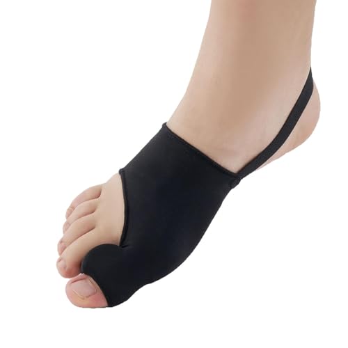 Recovist Bunion Corrector for Women & Men, Recovist Bunion Brace Big Toe Straightener with Soft Silicone Pads for Left & Right Foot, Relief Hallux Valgus Pain Relief (Day, Black, 1 Pair)