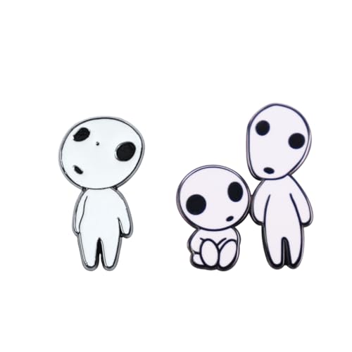 Molinter Broche de princesa Mononoke Brooch árbol elfo muñeca gota aceite insignia aguja pin pin regalo de Navidad, Metal