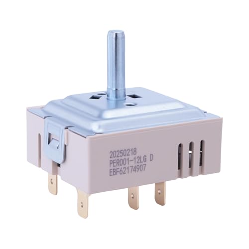 PER001-12LG D EBF62174907 Surface Element Control Switch Replacement Burner Infinite Switch for LG Electric Range Compatible with EBF62174902 EBF62174904