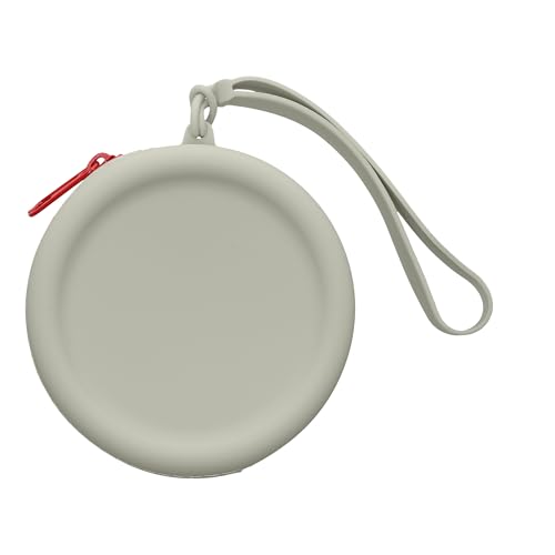 kwmobile Custodia Cuffie Compatibile con in-ear Headphones - Astuccio Porta Auricolari Silicone - Porta Cuffiette 7 x 7 cm - verde affumicato