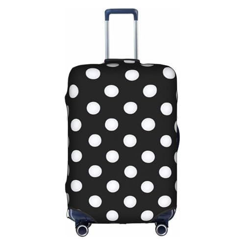 Black & White Big Dot Tsa Approved Luggage Cover For 18-32 Inch Suitcases Scratch-Resistant Stretch Luggage Cover