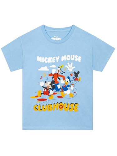 Disney Mickey Mouse Clubhouse Tee Shirt Enfant Garcon, Manches Courtes, Donald Duck & Goofy T Shirt Enfant Garcon, Bleu 1-2 Ans