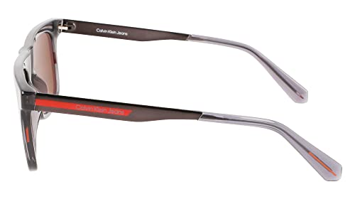 CALVIN KLEIN JEANS Men's Sunglasses CKJ22603S - Grey with Brown Orange Mirror Lens3