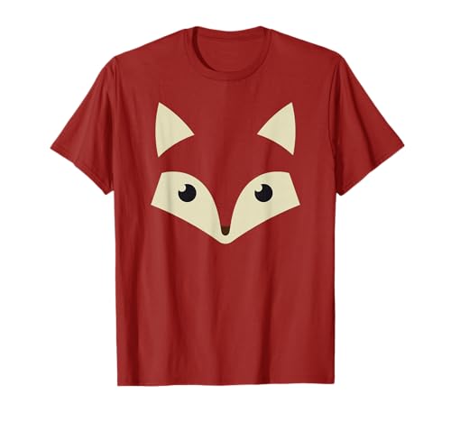 Cute Fox Face T-Shirt Awesome Halloween Costume Gift Shirt T-Shirt