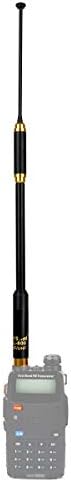 HYS SMA-Female VHF/UHF 144/430 MHz Retractable Antenna Dual Band Removable And Replaceable Ham Radio Aerial For Baofeng Quansheng Wouxun 2 Way Radio