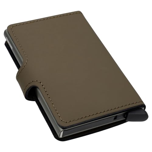Image of SECRID Mini Wallet, Genuine Matte Leather, RFID Protection, Holds up to 12 Cards (Truffle)