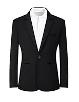 MYMRIN Jacke Herren Herbst Frühling Flammenförmiger Farbe Sakko Herren Sportlich Modern Stretch Blazer Männer Slim Fit Freizeit Jackett Business Anzugjacke(Schwarz,2XL)