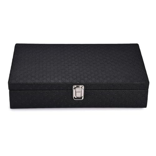 Image of Elegant Black & Gray 12-Slot Watch Box - Premium Storage for Watches