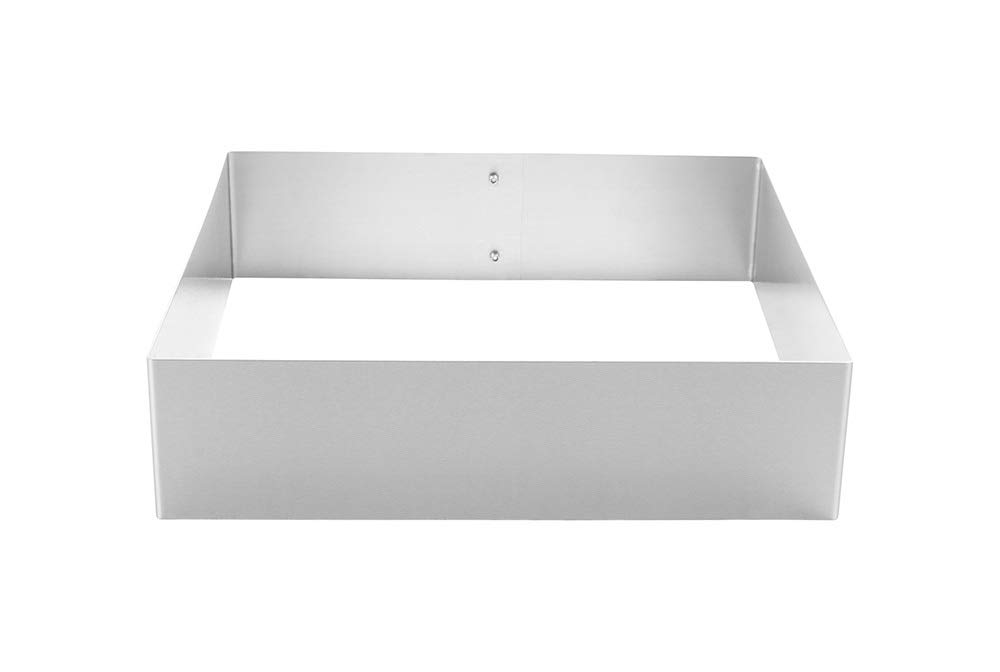Beetumrandung Edelstahl 300x300mm Beeteinfassung Rasenkante Garten Mähkante Einfassung quadratisch eckig Umrandung Gartenbeet