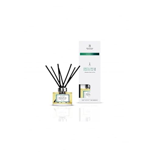 KCASA Ambientador Mikado Premium Fruta de la Pasion y Té 120 ml, Difusor de Aroma Fresco de Larga Duracion (Fruta de la Pasion y Té) Cover