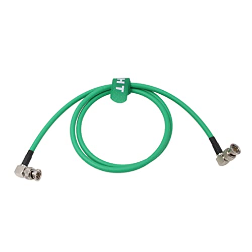 HangTon 12G 3G HD SDI Raw 4K 60fps Video Cable Right Angle to Right Angle BNC Canare LV-61S 75 ohm Coaxial Shielded for Sony Alexa DSMC2 Camera Blackmagic SmallHD Atomos Monitor (1m