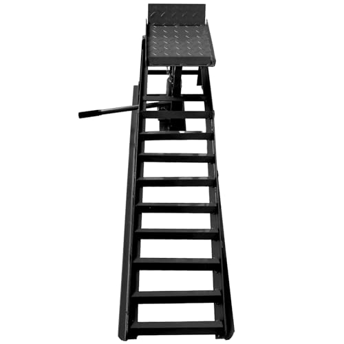 Car Lifts for Home Garage, Auto Truck Service Ramps Lifts, Portable Heavy Duty Vehicle Dumbwaiter Ramps 5 Ton, Automotive Hydraulic Dumbwaiter Repair Frame Lift(2 Pack) Black miniatura 7