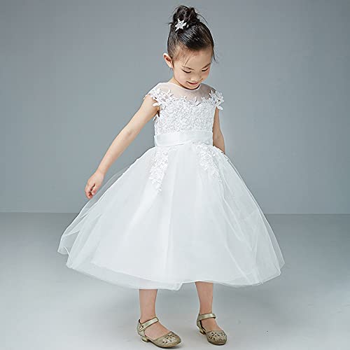 Generic Flower Girl Dress First Communion White Lace Clothing Kid Toddler Elegant Wedding Bridesmaid Pageant Prom Dress4