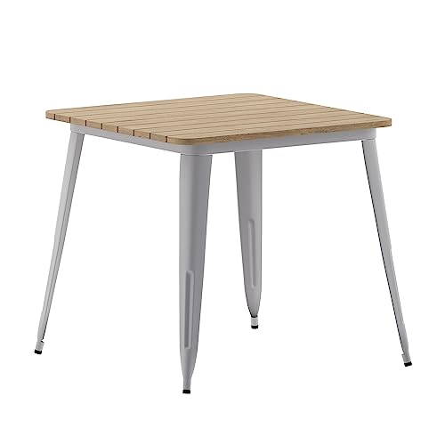 Table carrée 80 cm en polyrésine résistante aux intempéries Declan - 2
